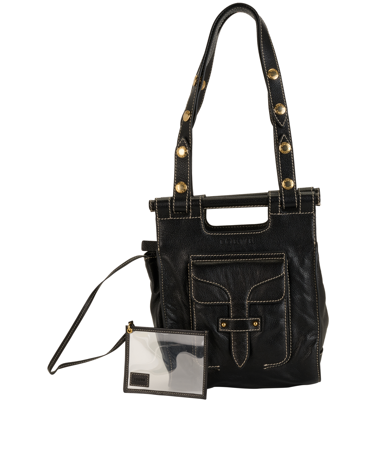 Vintage Shoulder Bag, &pound;250, Handbags, Black, Leather, Other view